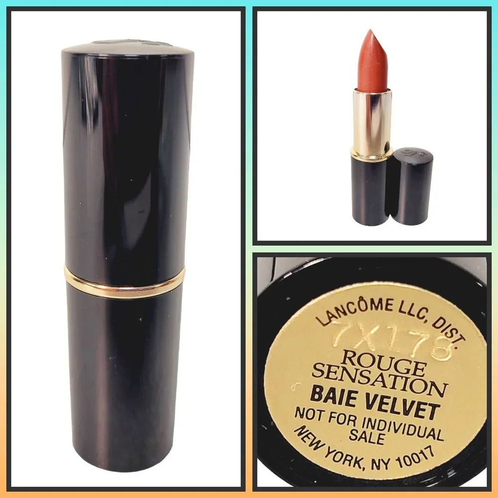 Lancome Rouge Sensation - Full Size Lipstick -‎ Baie Velvet NEW